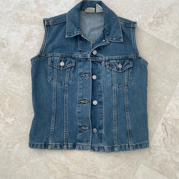 Levi's Classic Blue Denim Vest - Picture 1 of 5